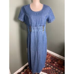 Vintage Facets 2 by Mirrors 80's 90's Denim Dress.